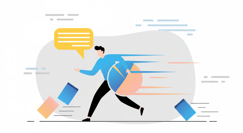 Axcelerate Programmes for Founders and Leaders. Illustration of figure moving quickly.